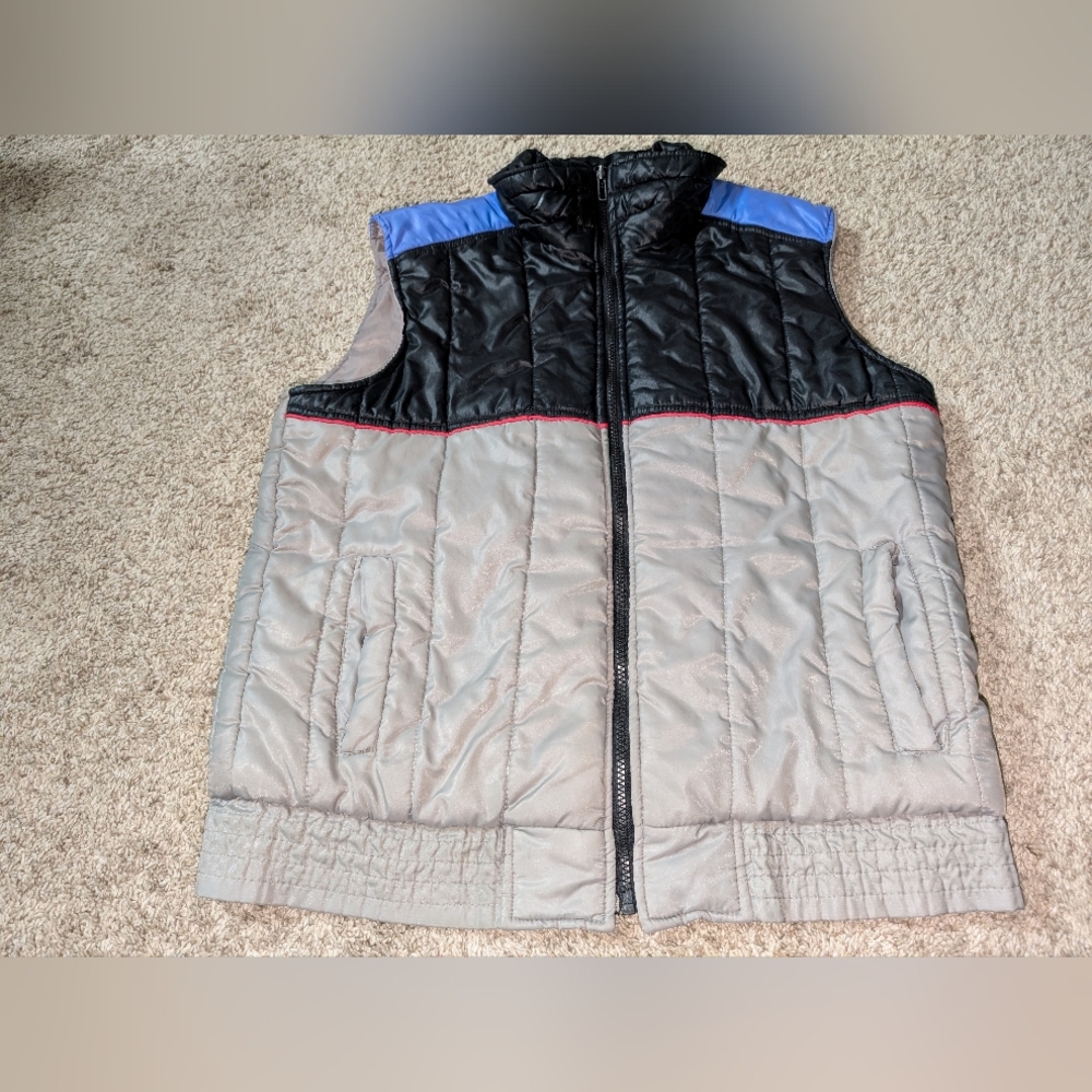 Alpine Black and Gray Vest with Blue Accents